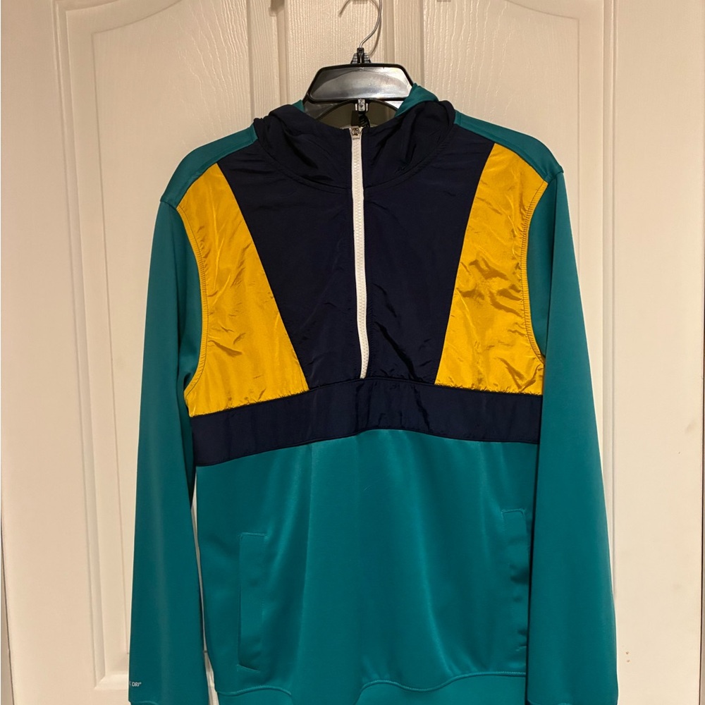 Xersion Teal and Yellow Activewear Jacket